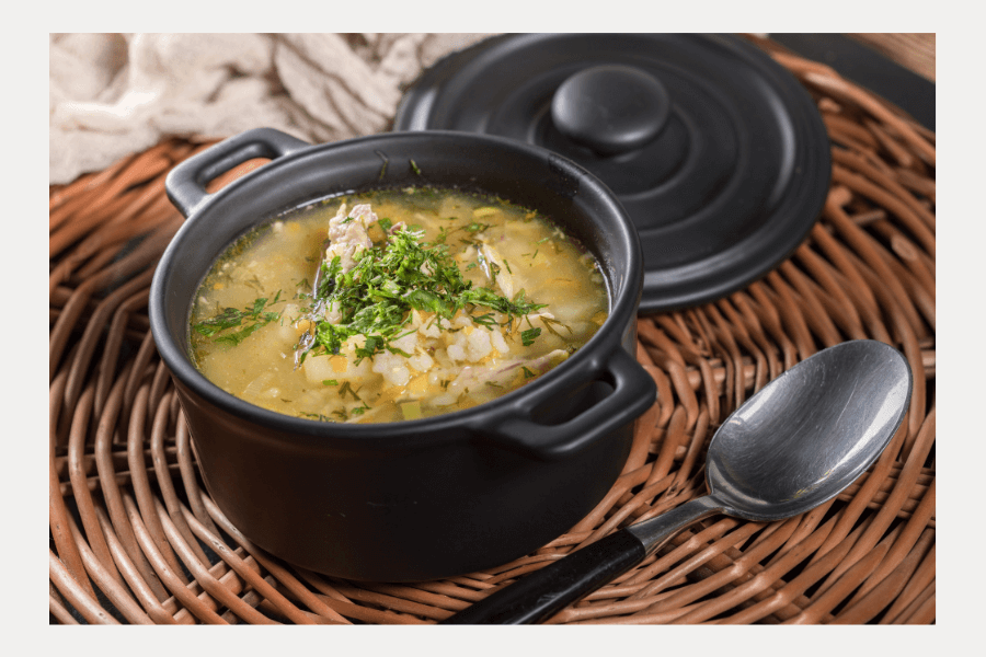 Chicken and barley soup