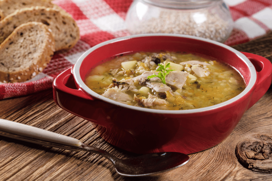 chicken barley soup with vegetables