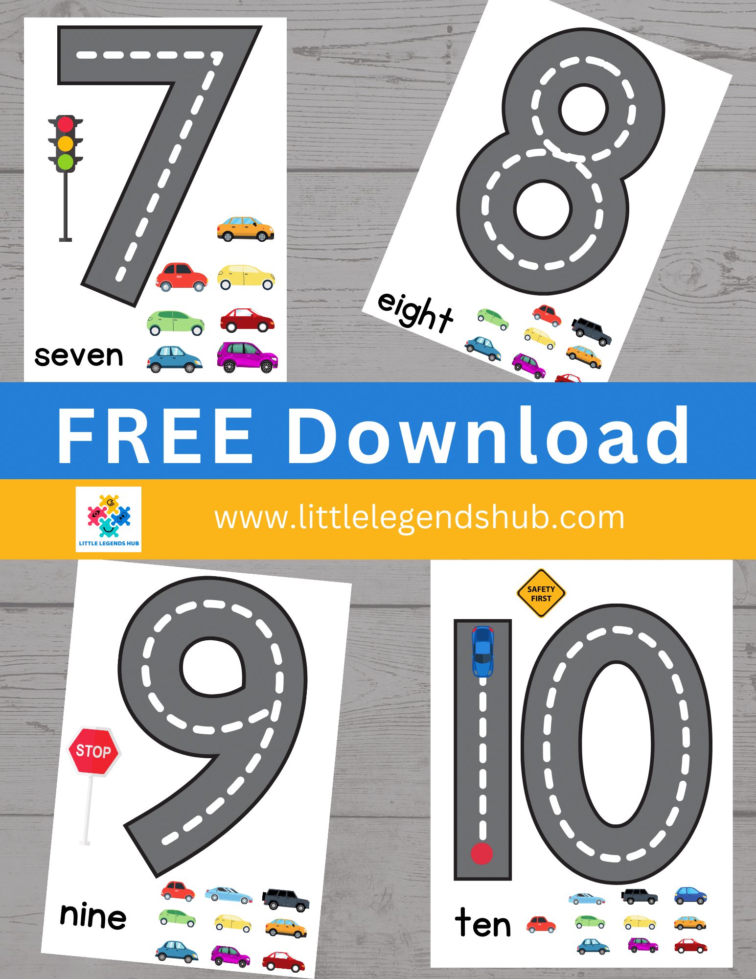 Printable Road Numbers for Preschoolers – Free Download! - Little ...